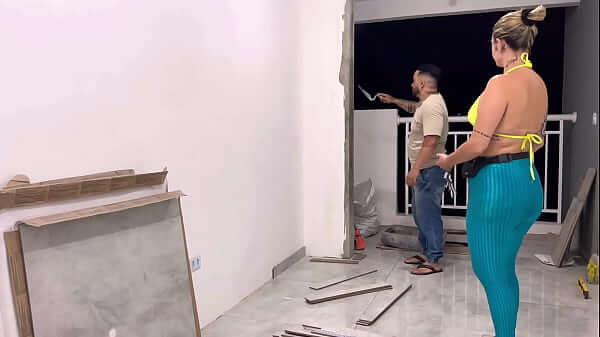 Transei gostoso na obra com o pedreiro sortudo