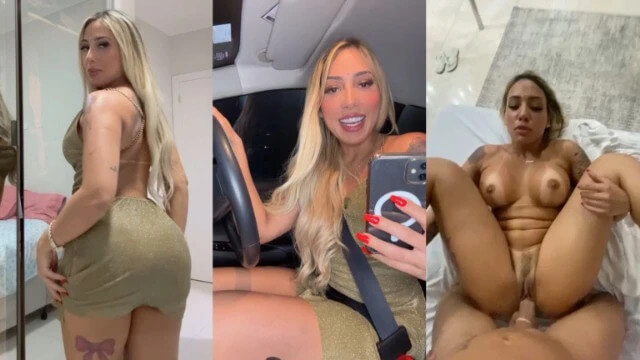 Loira cavalona Bruna Lambertini arreganhada dando a buceta